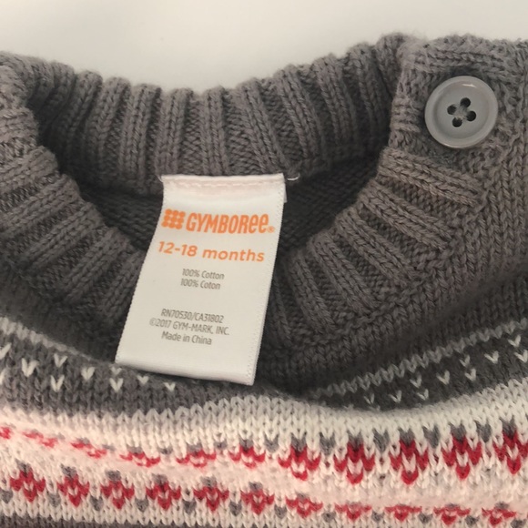 Gymboree Gray Snowman Sweater Size 12-18 Months - Picture 3 of 4